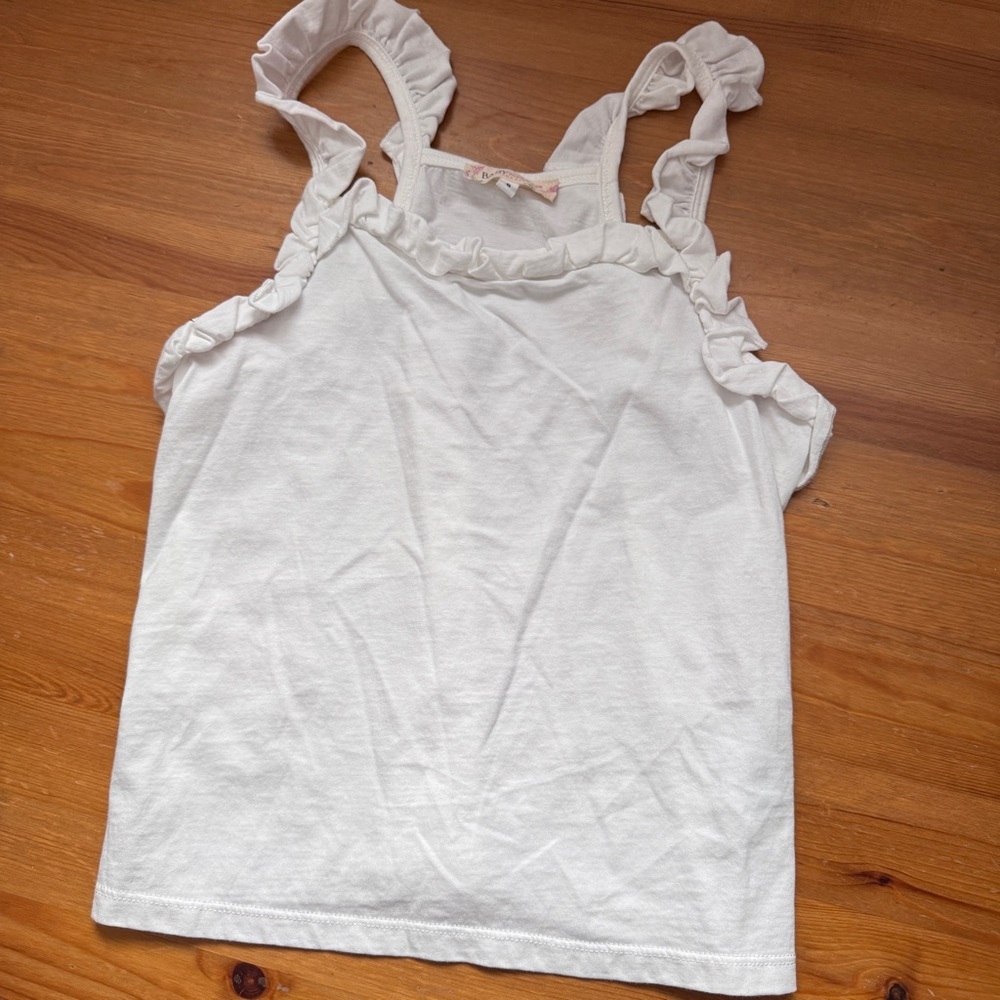 Baby Sara cotton white tank top size 8